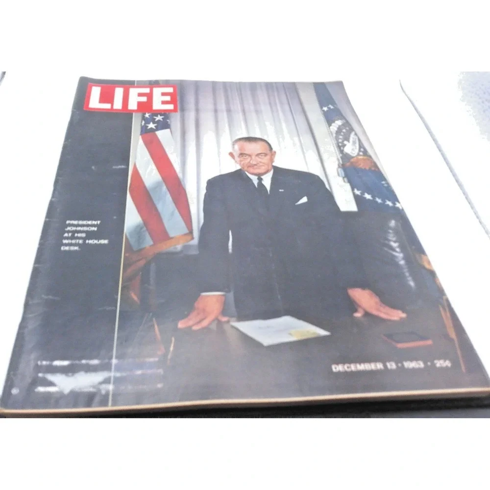 Life Magazine December 13. 1963 President Johnson at His White House Desk